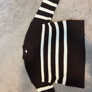 Garage Brown and White Knit Sweater